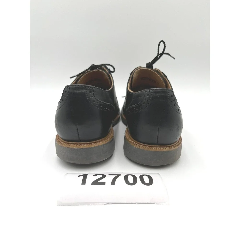 Cole Haan Wingtip Oxford Mens 9.5 Black Excellent Leather Brogue Dress Shoes